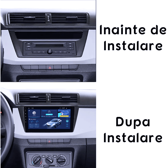 Navigatie dedicata Skoda Fabia 2015, DUDU3, 4GB RAM 64GB ROM, Octacore, Platforma 8581, Android, Display QLED 9", DSP, Carplay&AndroidAuto [6]