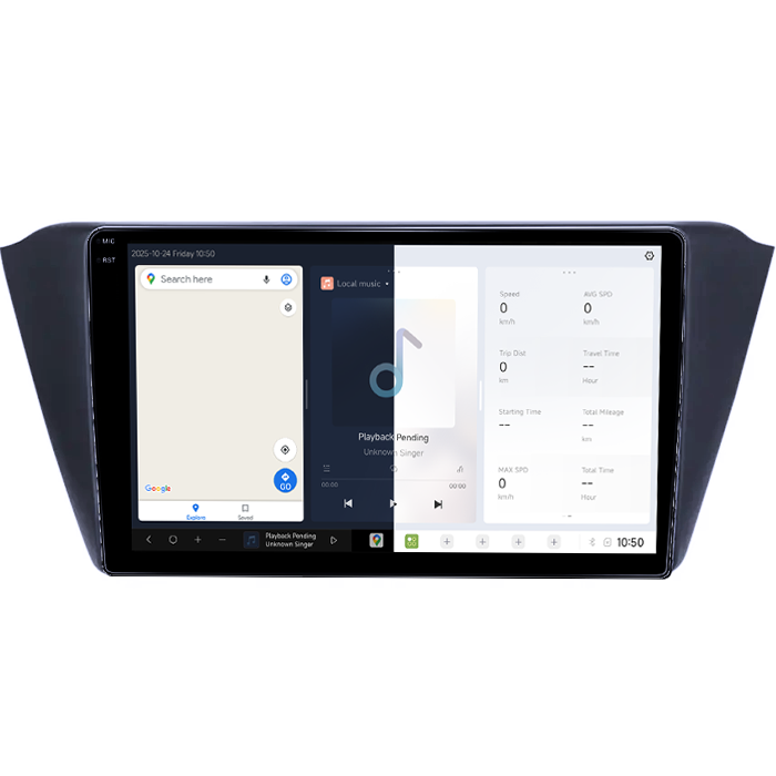Navigatie dedicata Skoda Fabia 2015, DUDU3, 4GB RAM 64GB ROM, Octacore, Platforma 8581, Android, Display QLED 9", DSP, Carplay&AndroidAuto [2]
