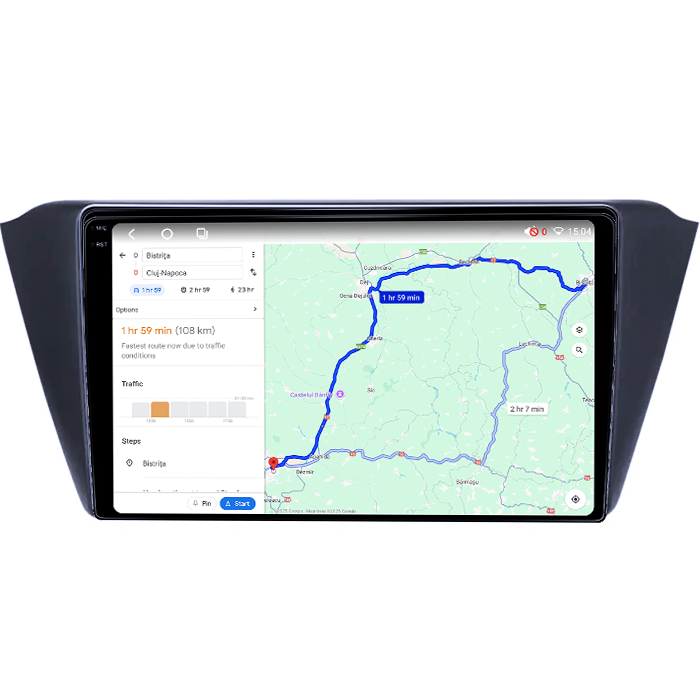 Navigatie dedicata Skoda Fabia 2015, 4GB RAM 64GB ROM, Octacore, Android 14, Display QLED 1K 9", Carplay&Android Auto, SIM 4G, Ventilator Activ [4]