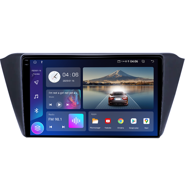 Navigatie dedicata Skoda Fabia 2015, 4GB RAM 64GB ROM, Quad Core, Display 9" QLED 1K, Carplay, Android 14, Bluetooth, Magazin Play, Suport Camere AHD [4]