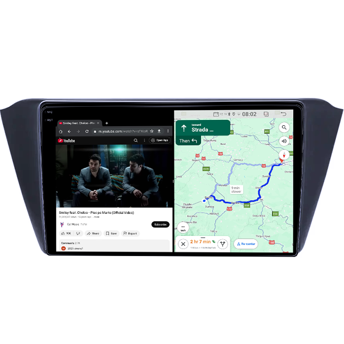 Navigatie dedicata Skoda Fabia 2015, 4GB RAM 64GB ROM, Quad Core, Display 9" QLED 1K, Carplay, Android 14, Bluetooth, Magazin Play, Suport Camere AHD [6]