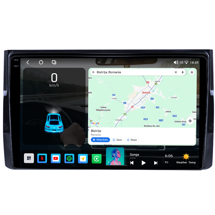 Navigatie dedicata Skoda Kodiaq 2016-2018, 4GB RAM 64GB ROM, Octacore, Android 14, Display QLED 1K 9", Carplay&Android Auto, SIM 4G, Ventilator Activ [2]
