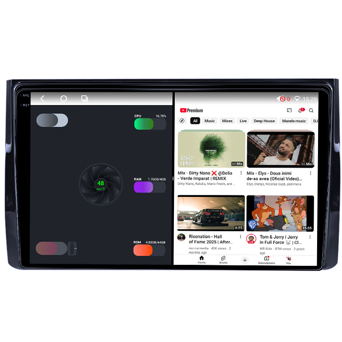 Navigatie dedicata Skoda Kodiaq 2016-2018, 4GB RAM 64GB ROM, Octacore, Android 14, Display QLED 1K 9", Carplay&Android Auto, SIM 4G, Ventilator Activ [3]