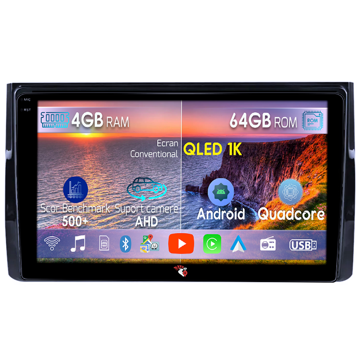 Navigatie dedicata Skoda Kodiaq 2016-2018, 4GB RAM 64GB ROM, Octacore, Android 14, Display QLED 1K 9", Carplay&Android Auto, SIM 4G, Ventilator Activ [1]