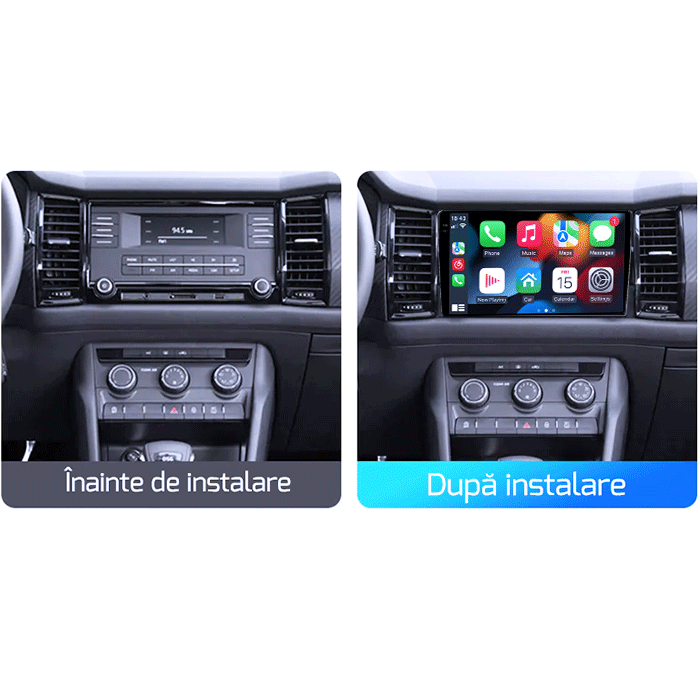 Navigatie dedicata Skoda Kodiaq 2016-2018, 4GB RAM 64GB ROM, Procesor Qualcomm Octacore, Android 14, Rezolutie 2K, Display QLED 9", DSP, Carplay&Android Auto, SIM 4G [6]