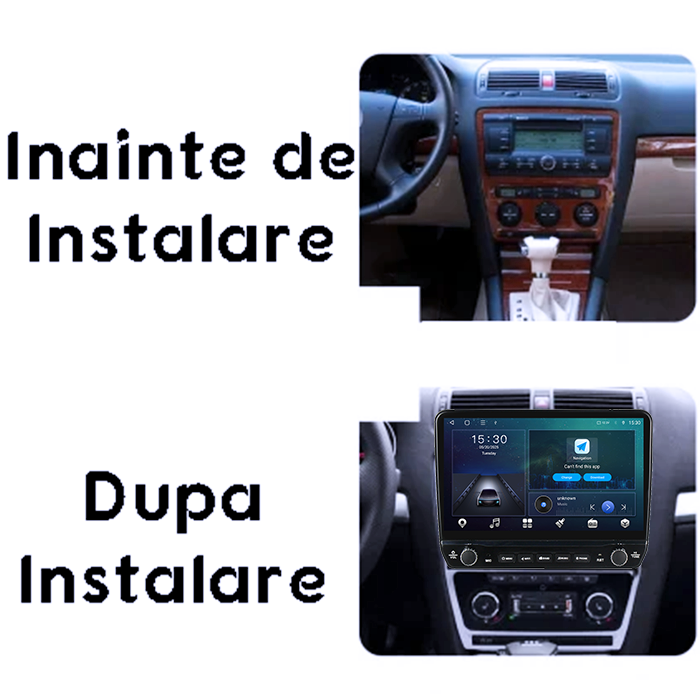 Navigatie dedicata Skoda Octavia 2 2004-2013 Black Tesla cu butoane rotative model 2024, 4GB RAM 64GB ROM, Procesor Quadcore, Android 14, Display QLED 10", DSP, Carplay&Android Auto [7]