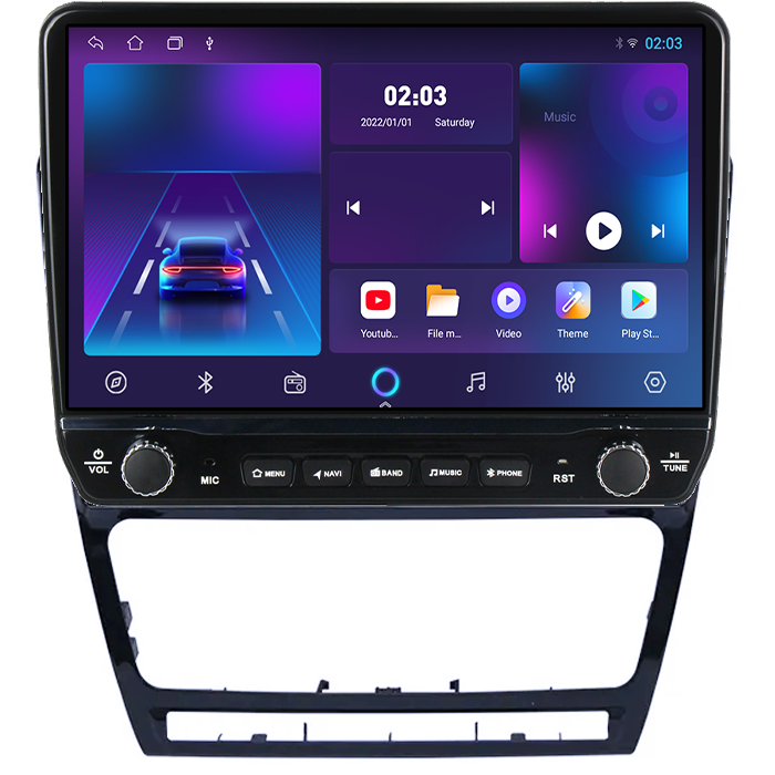 Navigatie dedicata Skoda Octavia 2 2004-2013 Black Tesla cu butoane rotative model 2024, 4GB RAM 64GB ROM, Procesor Quadcore, Android 14, Display QLED 10", DSP, Carplay&Android Auto [5]