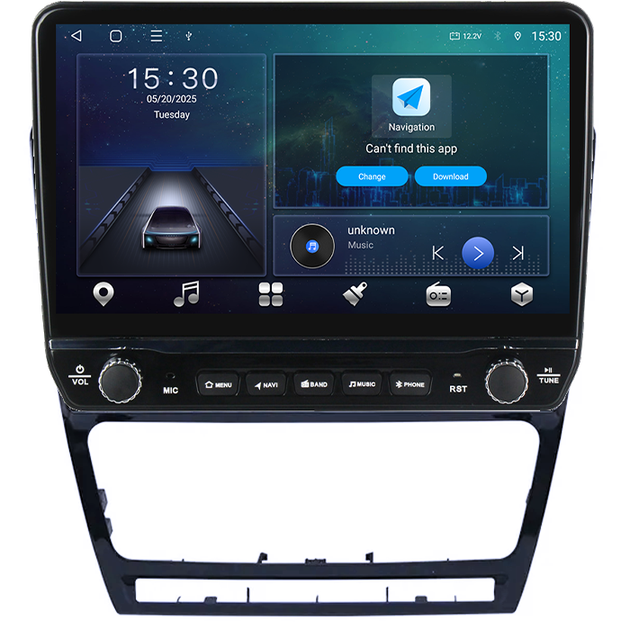 Navigatie dedicata Skoda Octavia 2 2004-2013 Black Tesla cu butoane rotative model 2024, 4GB RAM 64GB ROM, Procesor Quadcore, Android 14, Display QLED 10", DSP, Carplay&Android Auto [6]
