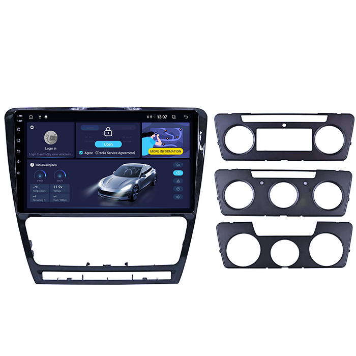 Navigatie dedicata Skoda Octavia 2008-2013, Black, 8GB RAM 128GB ROM, Octacore, Platforma TS18, Android 13, Display QLED 10”, Suporta camera 360º, DSP, Carplay&Android Auto, SIM 4G, Ventil [2]