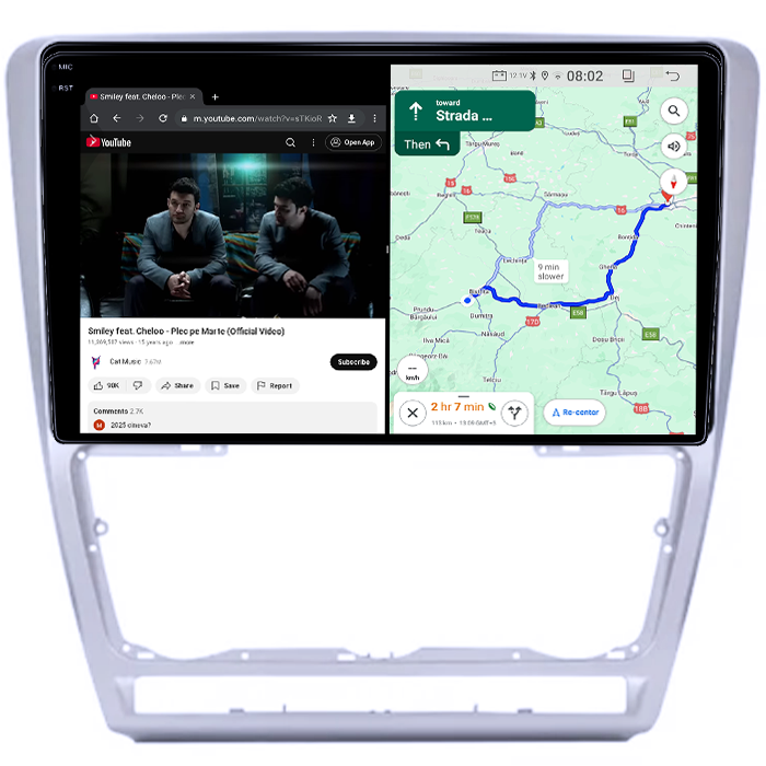 Navigatie dedicata Skoda Octavia 2004-2013, 4GB RAM 64GB ROM, Quad Core, Display 10" QLED 1K, Carplay, Android 14, Bluetooth, Magazin Play, Suport Camere AHD [3]