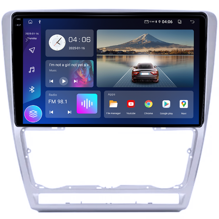 Navigatie dedicata Skoda Octavia 2004-2013, 4GB RAM 64GB ROM, Quad Core, Display 10" QLED 1K, Carplay, Android 14, Bluetooth, Magazin Play, Suport Camere AHD [1]