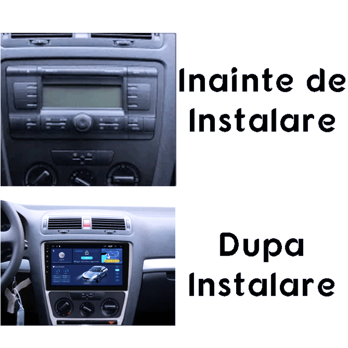 Navigatie dedicata Skoda Octavia 2004-2013, 4GB RAM 64GB ROM, Quad Core, Display 10" QLED  Carplay, Android 14, Bluetooth, Magazin Play, Suport Camere AHD [5]