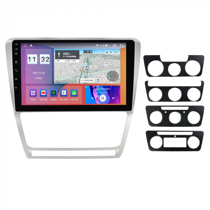 Navigatie dedicata Skoda Octavia 2008-2013, 4GB RAM 64GB ROM, Octacore, Android 13, Display QLED 10", DSP, Carplay, Android Auto, Internet, Youtube, Waze, WIFI, Bluetooth [2]