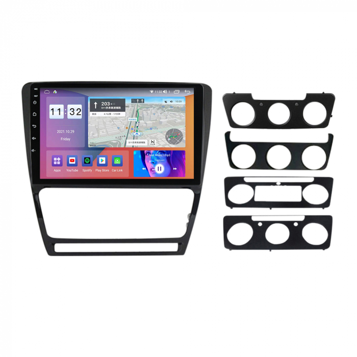 Navigatie dedicata Skoda Octavia 2008-2013, 4GB RAM 64GB ROM, Octacore, Android 13, Display QLED 10", DSP, Carplay, Android Auto, Internet, Youtube, Waze, WIFI, Bluetooth [3]