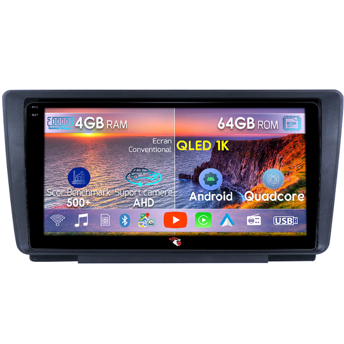 Navigatie dedicata Skoda Octavia 2008-2013, 4GB RAM 64GB ROM, Octacore, Android 14, Display QLED 1K 9", Carplay&Android Auto, SIM 4G, Ventilator Activ [1]