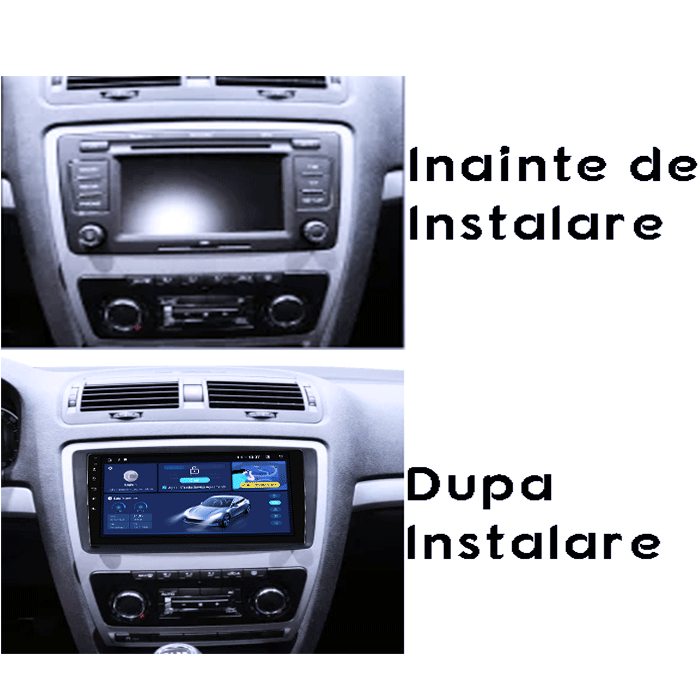 Navigatie dedicata Skoda Octavia 2008-2013, 4GB RAM 64GB ROM, Octacore, Android 14, Display QLED 1K 9", Carplay&Android Auto, SIM 4G, Ventilator Activ [5]