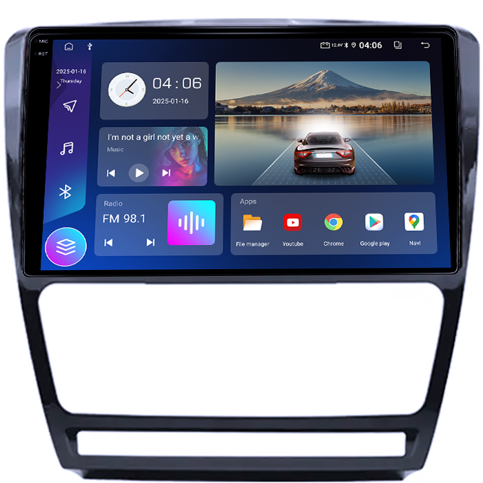 Navigatie dedicata Skoda Octavia 2008-2013, 4GB RAM 64GB ROM, Quad Core, Display 10" QLED 1K, Carplay, Android 14, Bluetooth, Magazin Play, Suport Camere AHD [2]
