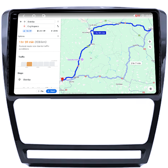 Navigatie dedicata Skoda Octavia 2008-2013, 8GB RAM 128GB ROM, Octacore, Platforma TS18, Android 14, Display QLED 10", Suporta camera 360", DSP, Carplay&Android Auto, SIM 4G, Ventilator Activ [4]
