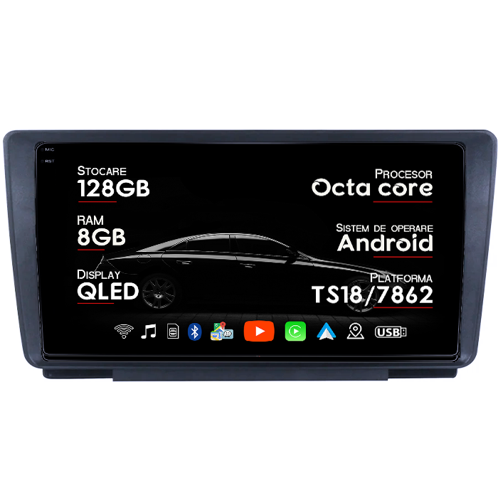 Navigatie dedicata Skoda Octavia 2008-2013, 8GB RAM 128GB ROM, Octacore, Platforma TS18, Android 14, Display QLED 9", Suporta camera 360", DSP, Carplay&Android Auto, SIM 4G, Ventilator Activ [1]