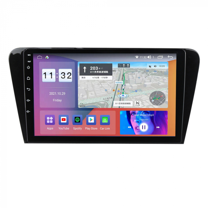 Navigatie dedicata Skoda Octavia 2013-2018, 4GB RAM 64GB ROM, Octacore, Android 13, Display QLED 10", DSP, Carplay, Android Auto, Internet, Youtube, Waze, WIFI, Bluetooth [2]