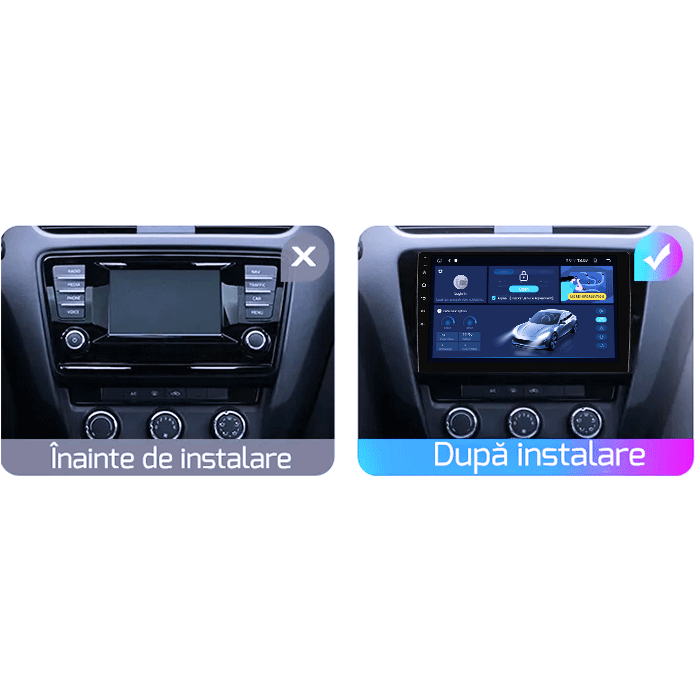 Navigatie dedicata Skoda Octavia 2013-2018, 4GB RAM 64GB ROM, Octacore, Android 14, Display QLED 1K 10", Carplay&Android Auto, SIM 4G, Ventilator Activ [5]