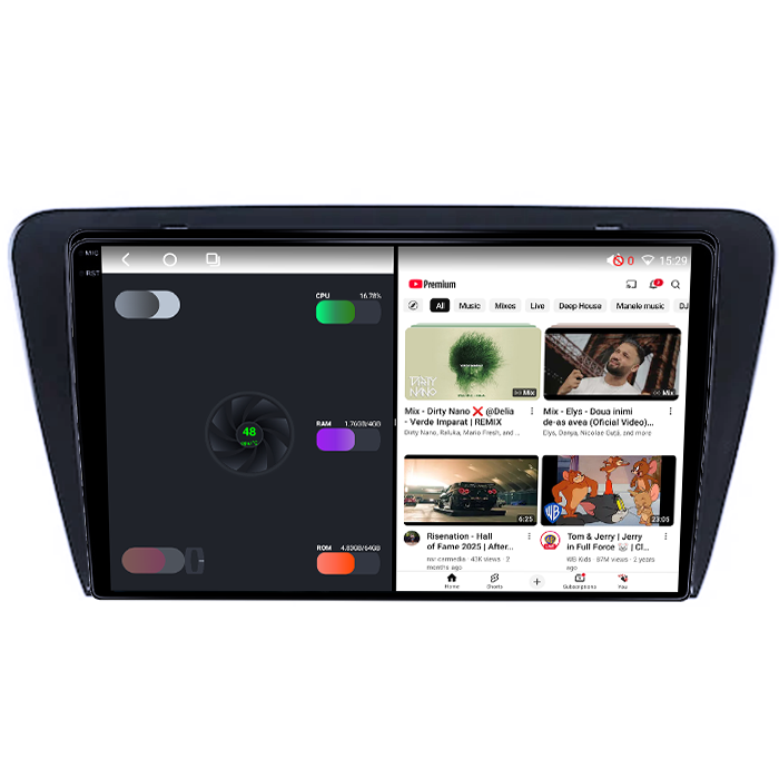 Navigatie dedicata Skoda Octavia 3 2013-2018, 4GB RAM 32GB ROM, Octacore, Android 14, Display QLED 1K 10", DSP, Carplay&Android Auto, SIM 4G, Bluetooth, Ventilator Activ [3]
