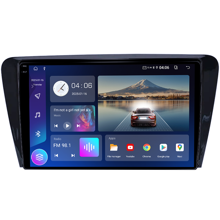 Navigatie dedicata Skoda Octavia 3, 4GB RAM 64GB ROM, Quad Core, Display 10" QLED 1K, Carplay, Android 14, Bluetooth, Magazin Play, Suport Camere AHD [3]