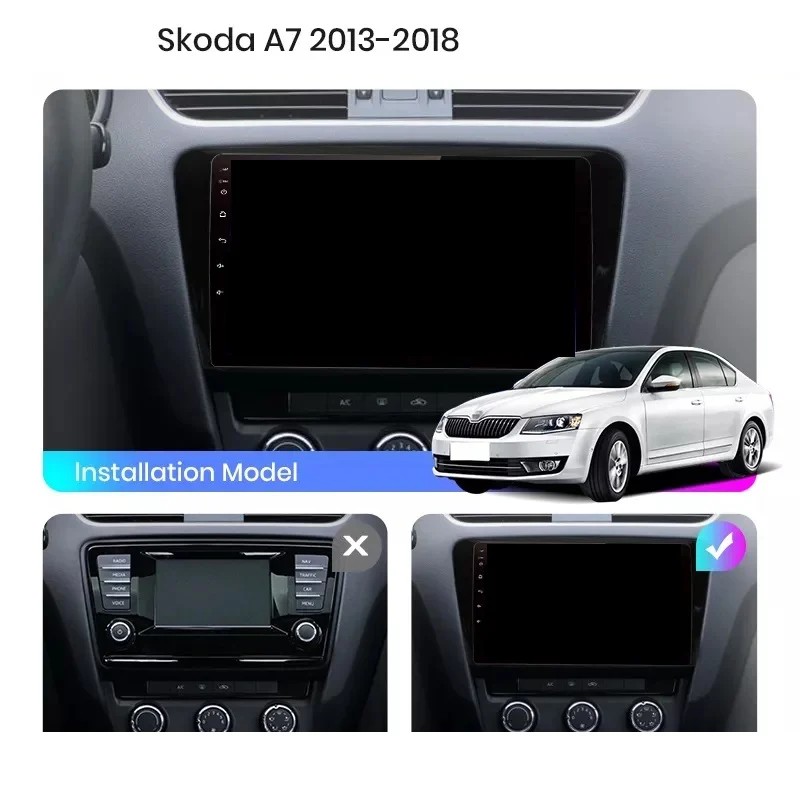 Navigatie dedicata Skoda Octavia 3, 4GB RAM 64GB ROM, Quad Core, Display 10" QLED 1K, Carplay, Android 14, Bluetooth, Magazin Play, Suport Camere AHD [5]