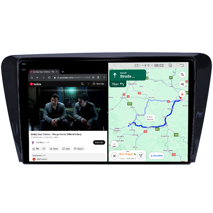 Navigatie dedicata Skoda Octavia 3, 4GB RAM 64GB ROM, Quad Core, Display 10" QLED 1K, Carplay, Android 14, Bluetooth, Magazin Play, Suport Camere AHD [6]