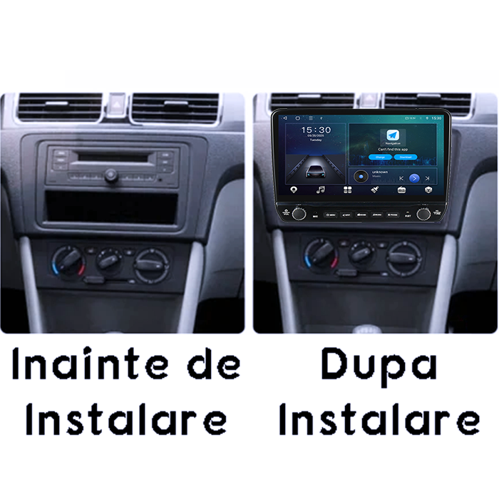 Navigatie dedicata Skoda Rapid 2013-2018 Tesla cu butoane rotative model 2024, 4GB RAM 64GB ROM, Procesor Quadcore, Android 14, Display QLED 10", DSP, Carplay&Android Au [7]