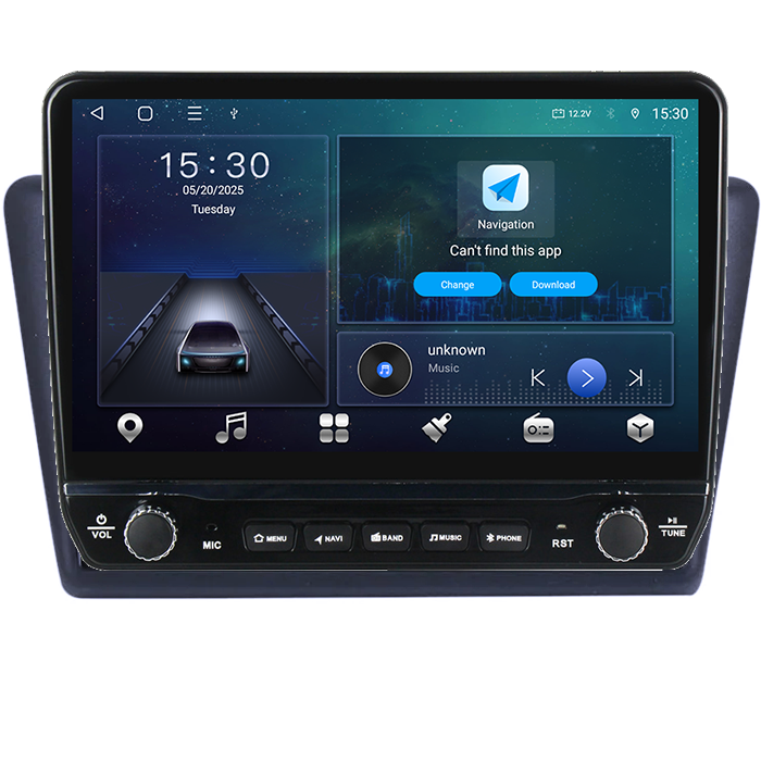 Navigatie dedicata Skoda Rapid 2013-2018 Tesla cu butoane rotative model 2024, 4GB RAM 64GB ROM, Procesor Quadcore, Android 14, Display QLED 10", DSP, Carplay&Android Au [6]