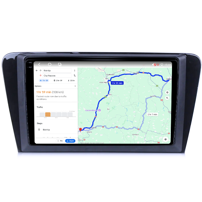 Navigatie dedicata Skoda Octavia A7 2014, 4GB RAM 64GB ROM, Octacore, Android 14, Display QLED 1K 10", Carplay&Android Auto, SIM 4G, Ventilator Activ [4]