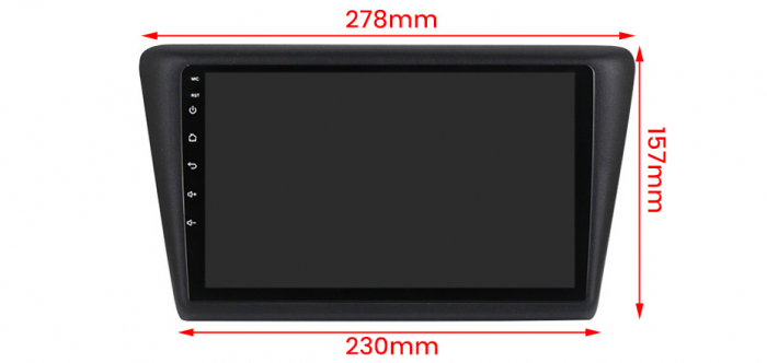 Navigatie dedicata Skoda Rapid 2013-2017, 4 GB RAM 32 ROM, Android 13, Display QLED, 9", DSP, Carplay, Android Auto, Internet, Youtube , Waze , WI-FI , USB , Bluetooth [5]