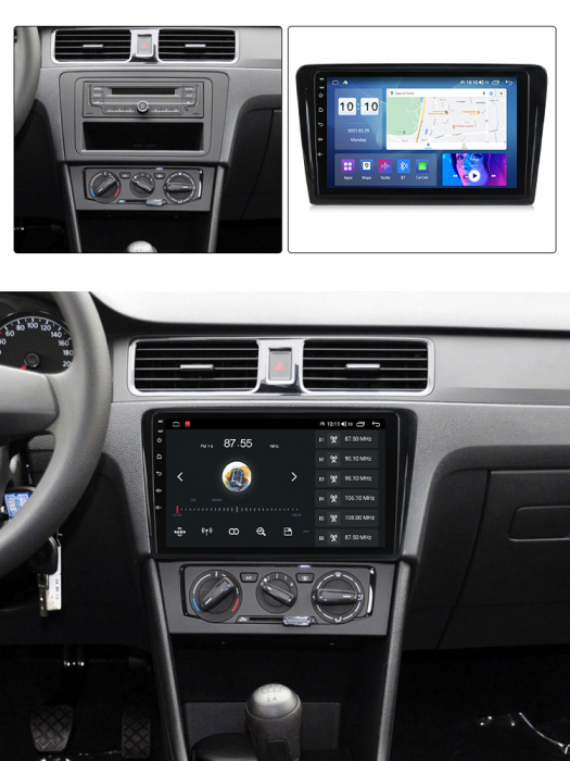 Navigatie dedicata Skoda Rapid 2013-2017, 4GB RAM 64GB ROM, Octacore, Android 13, Display QLED 9", DSP, Carplay, Android Auto, Internet, Youtube, Waze, WIFI, Bluetooth [5]