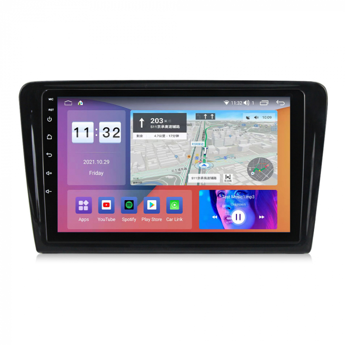 Navigatie dedicata Skoda Rapid 2013-2017, 4GB RAM 64GB ROM, Octacore, Android 13, Display QLED 9", DSP, Carplay, Android Auto, Internet, Youtube, Waze, WIFI, Bluetooth [2]
