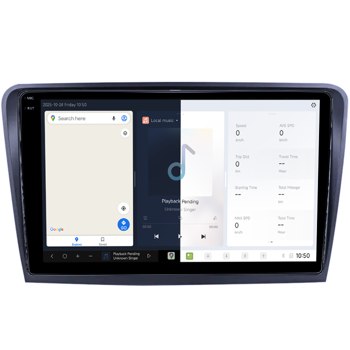 Navigatie dedicata Skoda Superb 2 2008-2015, DUDU3, 4GB RAM 64GB ROM, Octacore, Platforma 8581, Android, Display QLED 9", DSP, Carplay&AndroidAuto [2]