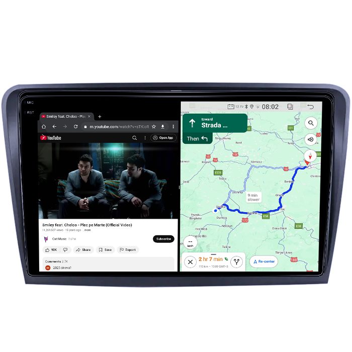 Navigatie dedicata Skoda Superb 2 2008-2015, 4GB RAM 64GB ROM, Quadcore, Android 14, Display QLED 1K, 10", DSP, Carplay&Android Auto, , Suport Camere AHD [6]