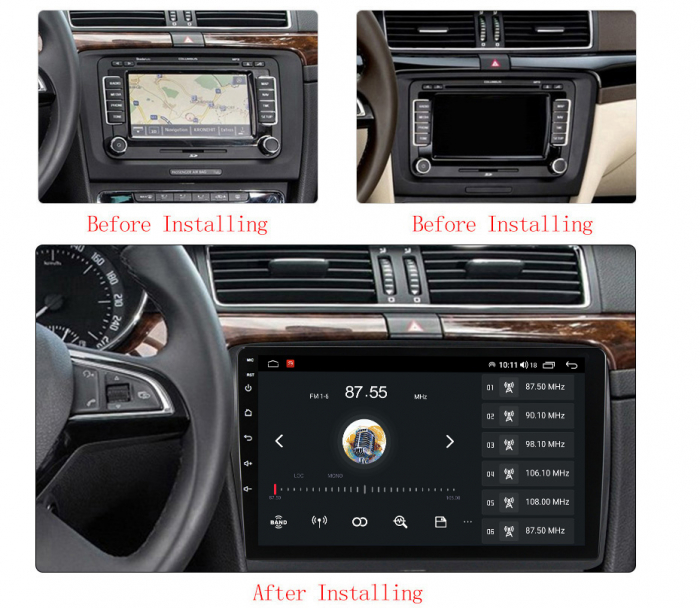 Navigatie dedicata Skoda Superb 2008-2015, 4 GB RAM 32 ROM, Android 13, Display QLED, 10", DSP, Carplay, Android Auto, Internet, Youtube , Waze , WI-FI , USB , Bluetooth [5]