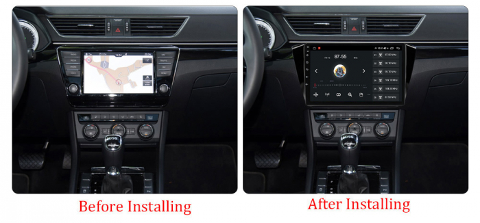 Navigatie dedicata Skoda Superb 2016-2019, 4 GB RAM 32 ROM, Android 13, Display QLED, 9", DSP, Carplay, Android Auto, Internet, Youtube , Waze , WI-FI , USB , Bluetooth [8]