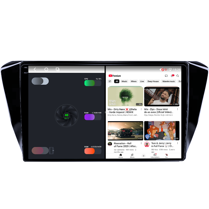 Navigatie dedicata Skoda Superb 3 2015-2019, 4GB RAM 64GB ROM, Octacore, Android 14, Display QLED 1K 10", Carplay&Android Auto, SIM 4G, Ventilator Activ [3]