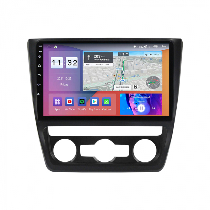Navigatie dedicata Skoda Yeti 5L 2009-2014, 4GB RAM 64GB ROM, Octacore, Android 13, Display QLED 10", DSP, Carplay, Android Auto, Internet, Youtube, Waze, WIFI, Bluetooth [2]