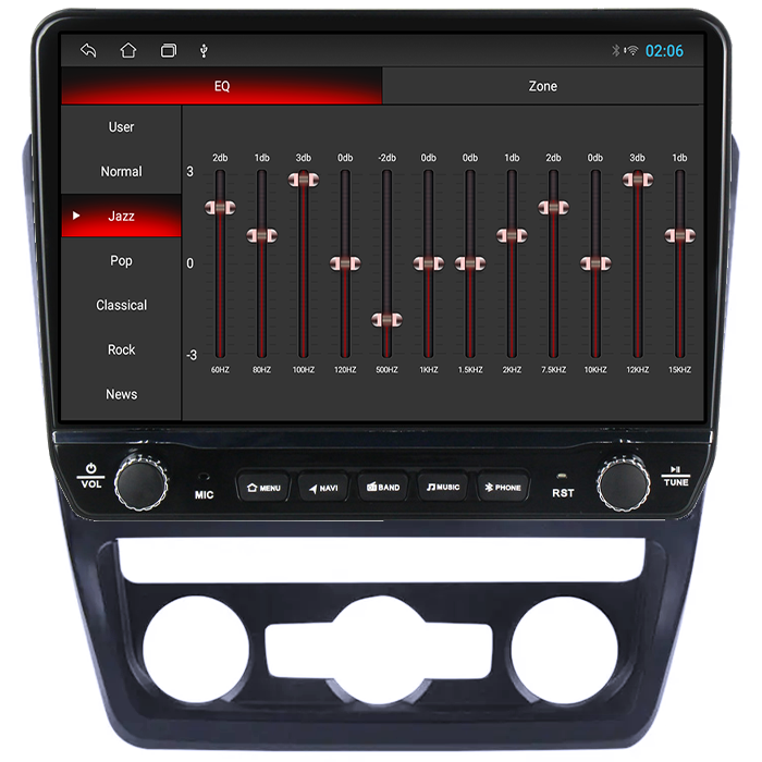 Navigatie dedicata Skoda Yeti Black Tesla cu butoane rotative model 2024, 4GB RAM 64GB ROM, Procesor Quadcore, Android 14, Display QLED 10", DSP, Carplay&Android Auto    [2]