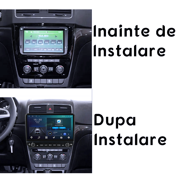 Navigatie dedicata Skoda Yeti Black Tesla cu butoane rotative model 2024, 4GB RAM 64GB ROM, Procesor Quadcore, Android 14, Display QLED 10", DSP, Carplay&Android Auto    [6]