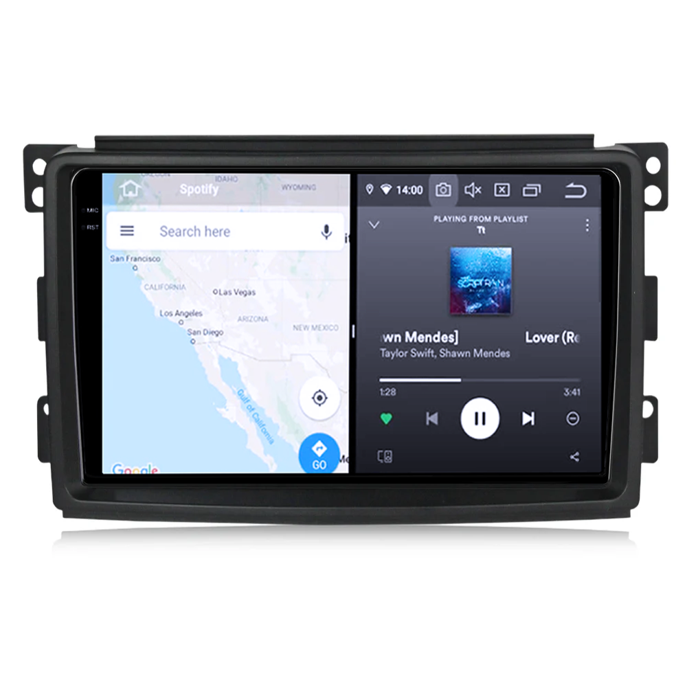 Navigatie dedicata Smart Fortwo 2006-2011, 12GB RAM 256GB ROM, Android 13, Rezolutie 2K, Display QLED, 9", DSP, Carplay, Android Auto, Internet, Youtube, Waze, Wi Fi, USB [3]
