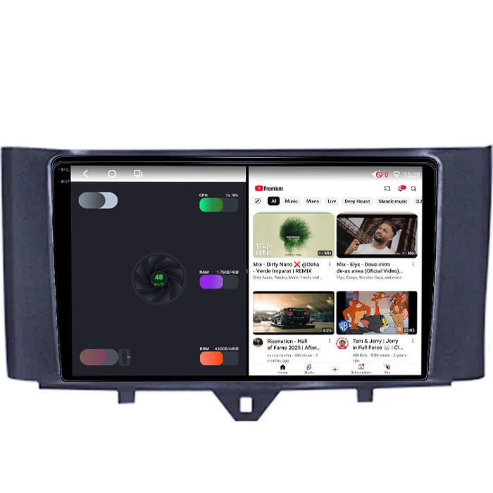 Navigatie dedicata Smart Fortwo 2011-2015, 4GB RAM 64GB ROM, Procesor Qualcomm Octacore, Android 14, Rezolutie 2K, Display QLED 10", DSP, Carplay&Android Auto, SIM [3]