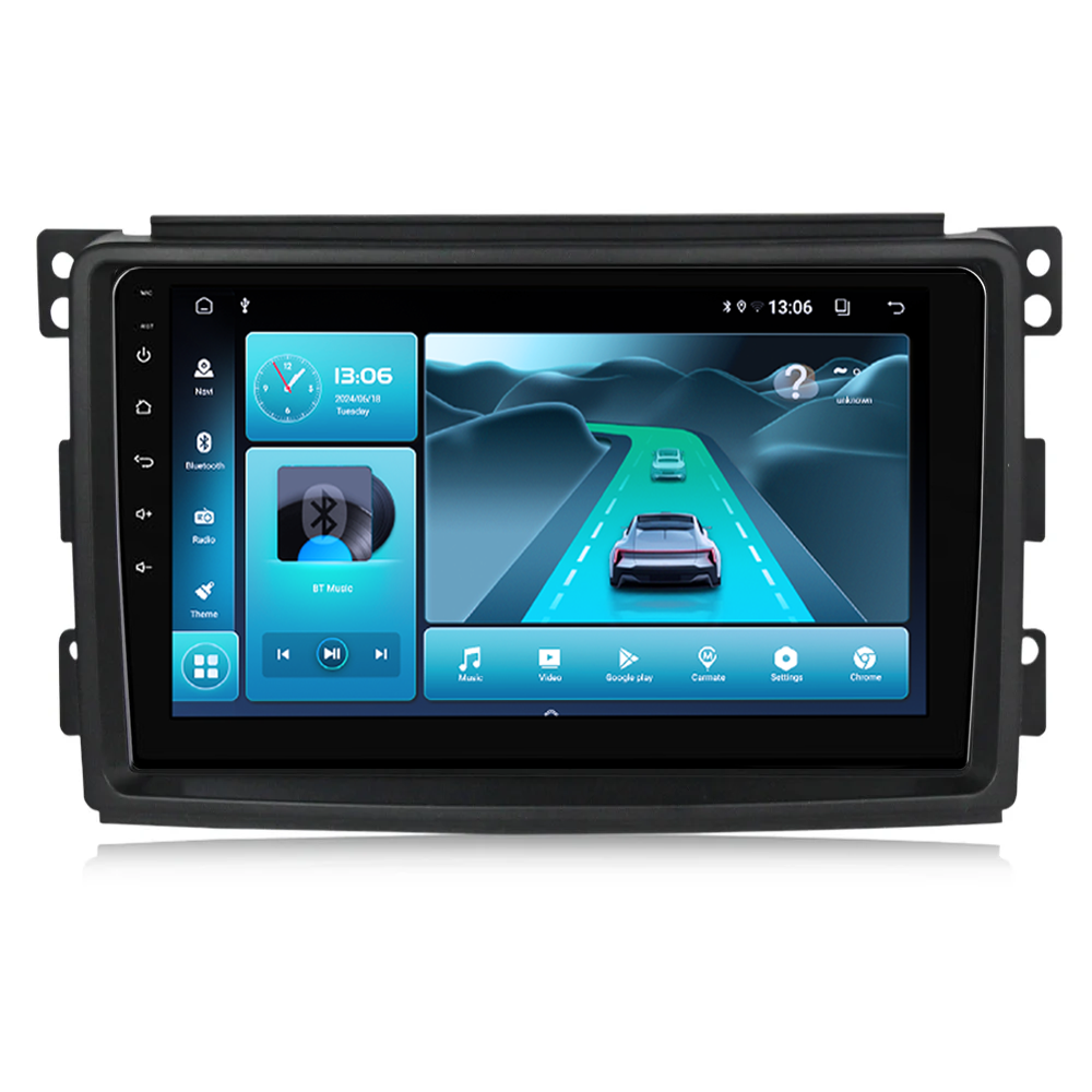 Navigatie dedicata Smart Fortwo 2006-2011, 8GB RAM 128GB ROM, Octacore, Platforma TS18, Android 13, Display QLED 9”, Suporta camera 360º, DSP, Carplay&Android Auto, SIM 4G, Ventilator Activ [2]