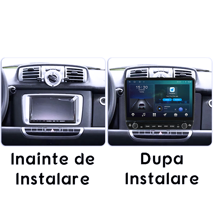 Navigatie dedicata Smart Fortwo 2011-2015 Tesla cu butoane rotative model 2024, 4GB RAM 64GB ROM, Procesor Quadcore, Android 14, Display QLED 10", DSP, Carplay&Android Auto [6]