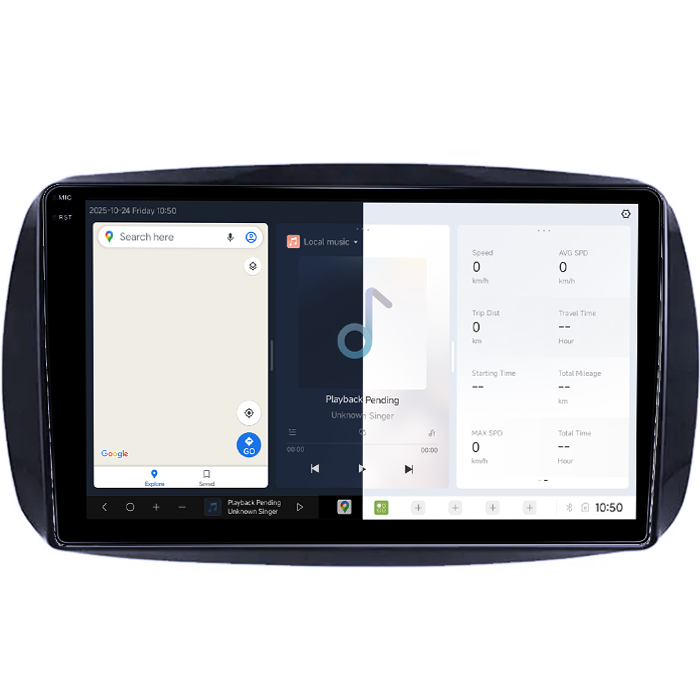 Navigatie dedicata Smart Fortwo dupa 2014, DUDU3, 4GB RAM 64GB ROM, Octacore, Platforma 8581, Android, Display QLED 9", DSP, Carplay&AndroidAuto [2]