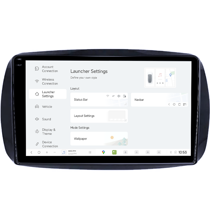 Navigatie dedicata Smart Fortwo dupa 2014, DUDU3, 4GB RAM 64GB ROM, Octacore, Platforma 8581, Android, Display QLED 9", DSP, Carplay&AndroidAuto [5]