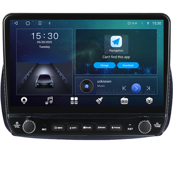 Navigatie dedicata Smart Fortwo 2014+ Tesla cu butoane rotative model 2024, 4GB RAM 64GB ROM, Procesor Quadcore, Android 14, Display QLED 10", DSP, Carplay&Android Auto  [6]